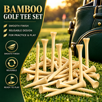 Tees de golf en bambou personnalisés avec logo OEM, accessoires de golf durables en gros pour le practice et le parcours