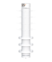 Présentoir circulaire en métal pour panneaux perforés, présentoirs pour cosmétiques et vernis à ongles, étagères pour magasins de détail, présentoirs rotatifs pour panneaux perforés