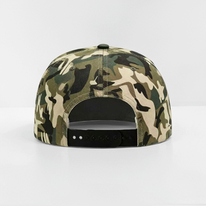 Gorras de Béisbol Ajustables de 5 Paneles con Visera Plana, Bordado Personalizado de Logotipo, Camuflaje, Cierre a Presión, 256, de Algodón con Cuerda - Product Image 6