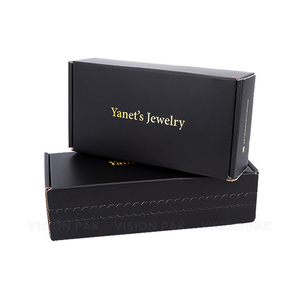 Confezione regalo con logo personalizzato e nero di lusso, piccolo cartone pieghevole, pacchetto di scatola nera - Product Image 6