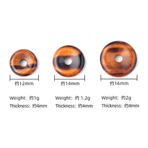Ping An gesper batu akik kristal 12 ~ 16mm liontin donat, Aksesori Perhiasan DIY Hoop gesper liontin - Product Image 5