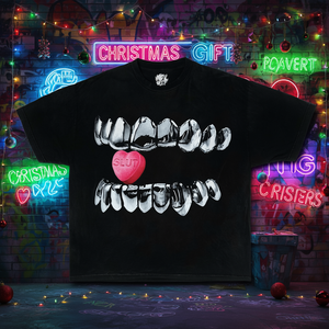 T-Shirt Grafica Percc in Scatola, Oversize da Uomo, Streetwear Y2k, Stampa a Maniche Corte, Cotone, Collo Tondo, Logo Frontale - Product Image 2