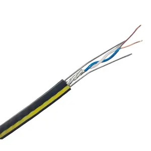 <span class=keywords><strong>Cable</strong></span> de teléfono plano autosuficiente de 2 núcleos para antena exterior con <span class=keywords><strong>cable</strong></span> de caída de mensajero - Product Image 1
