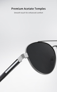Unisex Aviation Metal Full Rim <strong>Square</strong> Polarized Sunglasses UV400 Protection Ready Stock <strong>Ray</strong> Sun - Product Image 4