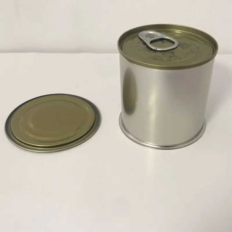 150ml o revestimento amarelo pode personalizar o lata do grau alimentar com tampa fácil aberta