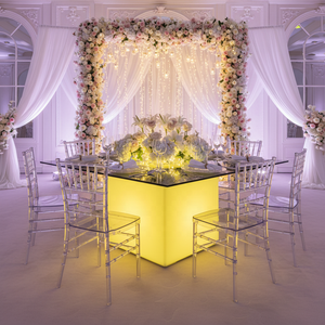 Tavolo da Pranzo LED con Piano in <span class=keywords><strong>Plexiglass</strong></span> da 60 Pollici, Illuminato, <span class=keywords><strong>per</strong></span> Arredamento Alberghiero - Product Image 6