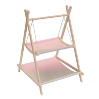 Hamac pour chat à deux niveaux PAIPET, lit pour animaux de compagnie en bois en forme de A avec hamac suspendu, salon pour chat avec lit inférieur, vente en gros personnalisée