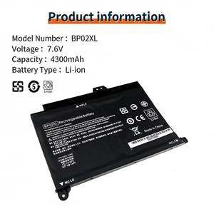 Batterie d'ordinateur portable OEM en gros pour <span class=keywords><strong>HP</strong></span> <span class=keywords><strong>BP02XL</strong></span> BP02 7.6V 4300mAh Pavilion 15-AU010WM 15-AU018WM 15-AU183SA - Product Image 2