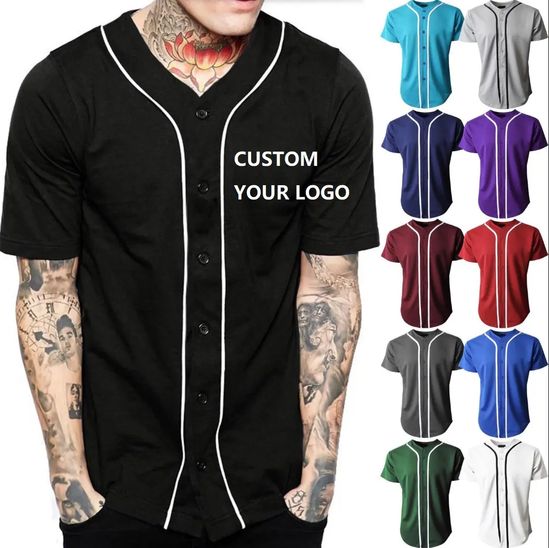 Custom sublimation baseball wear blank jersey 100% poliestere mesh plain jersey softball jersey uniformi