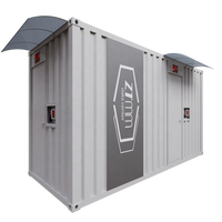 Centre de données modulaire en gros tout-en-un avec refroidissement en-rangée, 10 baies de rack 42U, connexion parallèle pour les filiales bancaires