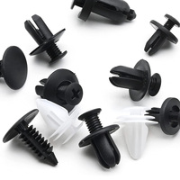 100pcs Clips de pare-chocs Clips de voiture Rivets en plastique Attaches Kit de retenue de poussée