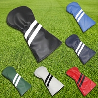 Housse de club de golf en cuir PU durable de qualité supérieure, à rayures obliques, populaire, imperméable, accessoire d'extérieur, option logo personnalisé RR