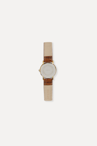 Montre-bracelet classique GBHW or brun, élégante, de luxe, à quartz, décontractée, analogique, avec bracelet en cuir véritable - Product Image 2