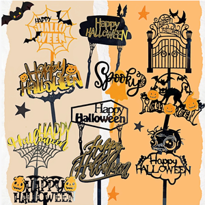 Nuevo Feliz Halloween Cake Decoraciones Calabaza <span class=keywords><strong>Bruja</strong></span> Acrílico Cake <span class=keywords><strong>Topper</strong></span> - Product Image 1