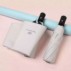 Bán Buôn Khuyến Mại Đen 3 Lần Mặt Trời Nhỏ Tùy Chỉnh Gấp Rõ Ràng Mưa Uv Tự Động Có Thể Gập Lại Ô Dù Logo In - Product Image 4