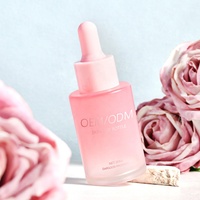 Flacon compte-gouttes en verre avec bouchon en plastique, huile essentielle de parfum pour cheveux, huile pour cuticules, huile pour le corps, huile pour barbe, rose personnalisée, 30 ml, 1 oz