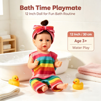 Poupée Reborn en silicone de 12 pouces, adorable, avec vêtements de poupée tendance, aspect nouveau-né réaliste, cadeau d'anniversaire ou de vacances pour enfants
