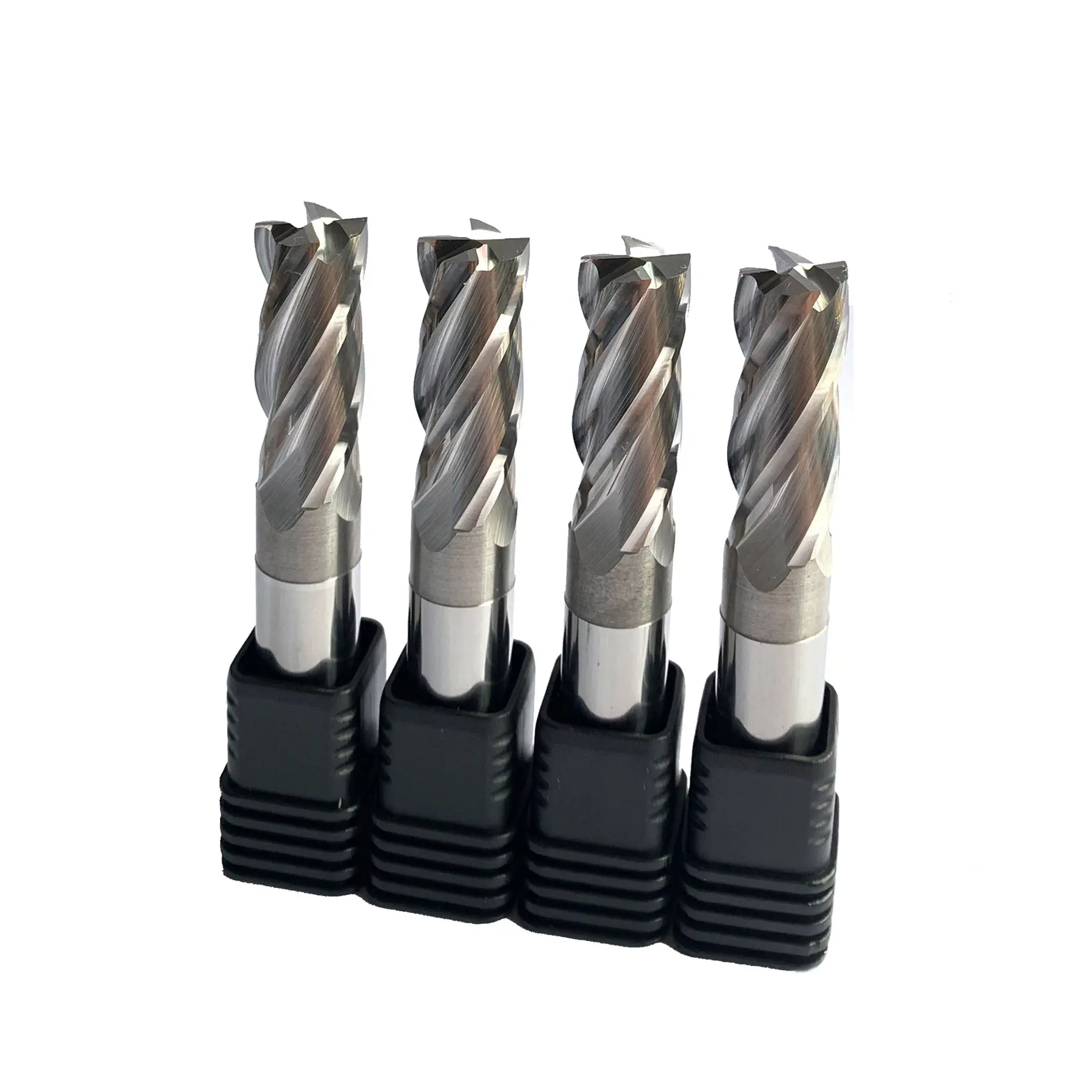 4 Flute Tungsten Steel Square End Mill Carbide Cutting Tools For Metal