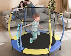 5ft Peuter Kind Interactieve Game Fitness 60 ''/48" Mini Trampoline Speelgoed Cadeau Mesh Trampolines Voor Kinderen Met Behuizing Net