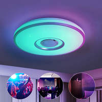 Lampe de plafond LED musicale intelligente RGB à changement de couleur avec télécommande et haut-parleur Bluetooth – Offre spéciale du centre commercial