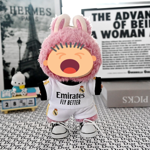 Trajes de <span class=keywords><strong>Baloncesto</strong></span> y Fútbol + Juguete DIY de Macaron con Corazón, Ropa de Felpa de Tela/Nylon de 17 cm, Muñecas de Dibujos Animados Unisex, Muñeca a Pilas - Product Image 2