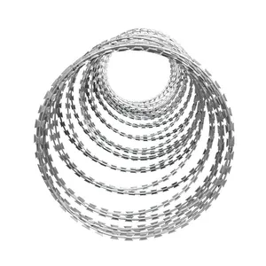 具有竞争力的价格优质镀锌钢丝Bt0-22，交叉钢丝保护用带刺铁丝网