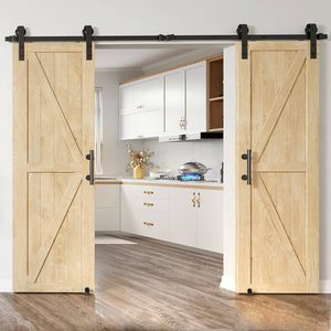 <strong>Barn</strong> <strong>Sliding</strong> <strong>Door</strong> System for 2 Panel <strong>Door</strong> , Double <strong>Barn</strong> <strong>Sliding</strong> <strong>Door</strong> Hardware Hit, 10 FT Double Set - Product Image 5