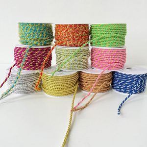 3 mm Metallic Twisted Cord 3 Strands for Bags Garments Shoes Home Textiles Gift Packaging Laurex Cord Rope Washable High - Product Image 1