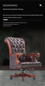 <span class=keywords><strong>Sedia</strong></span> da <span class=keywords><strong>Ufficio</strong></span> <span class=keywords><strong>Presidenziale</strong></span> Girevole in Legno Massello di Lusso Stile Nordico <span class=keywords><strong>Sedia</strong></span> Classica - Product Image 6