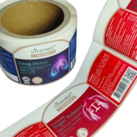 Étiquettes de produits de santé luxueuses avec estampage à chaud doré, brillance visuelle, plusieurs couleurs, avec couverture en film mat