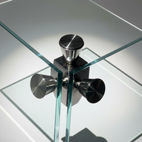 Table de ping-pong en verre trempé moderne de luxe, table de tennis de table professionnelle de designer pour villa haut de gamme, bureau, maison