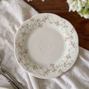 <span class=keywords><strong>Assiette</strong></span> de dîner élégante en porcelaine florale vintage style shabby <span class=keywords><strong>chic</strong></span> 8" 10" et ensemble de tasses et assiettes en céramique superposées pour salade et dessert, idéal pour mariage - Product Image 5