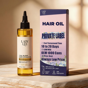 Olio per Capelli con 7 Oli Essenziali e Olio di Ricino, Etichetta Privata, Vendita all'Ingrosso, Logo Personalizzato per Capelli Ondulati, Ricci e Crespi, Prodotti per la Cura dei Capelli - Product Image 1