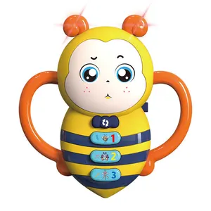 赤ちゃんプラスチック漫画かわいい動物蜂電子オルガン愛らしい楽器おもちゃ赤ちゃんのおもちゃ6〜12ヶ月