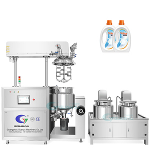 100l/200L/300L bên ngoài lưu thông đồng nhất Emulsifier mỹ phẩm tàn nhang Kem PLC trộn Tank thép không gỉ chân không <span class=keywords><strong>Mixer</strong></span> - Product Image 1
