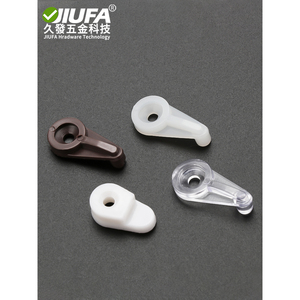 Jiufa <b>Plastic</b> Glass Clip <b>Mirror</b> Cabinet Fixing Bracket 20pcs With Screws For Wardrobe Bookcase - Product Image 1