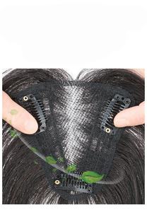 Xuchang perruque pour femmes vrais cheveux pour Swiss Net Top léger respirant sans pression dentelle toupet cheveux blancs pièce de réédition - Product Image 2