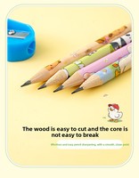 Ensemble de papeterie en plastique pour enfants, motif dessin animé, six pièces, gomme scolaire, cadeau, fournitures scolaires, promotion
