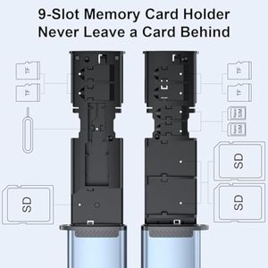 Étui de transport pour <span class=keywords><strong>carte</strong></span> <span class=keywords><strong>SD</strong></span>/TF USB Type-C haute vitesse, lecteur de <span class=keywords><strong>carte</strong></span> <span class=keywords><strong>SD</strong></span> pour appareils photo, smartphones, drones, caméras d'action - Product Image 2