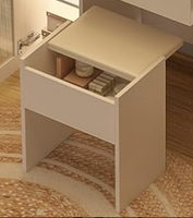 Coiffeuse murale moderne en panneau MDF avec miroir LED, écoresponsable, pour chambre, salon et hôtel, avec tiroirs