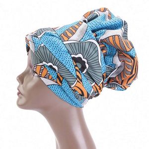 Double Layer Headwrap Headscarf Ankara Tied <b>Bonnet</b> Hair Unisex with Tie Band Casual Daily Use Adjustable All Seasons - Product Image 4