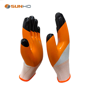 Guanti di gomma lisci guanti di sicurezza Anti-chimici resistenti guanti di Nitrile per lavorare sulle automobili - Product Image 4