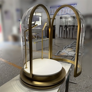 تصميم جديد لخزانة عرض المجوهرات في متجر المجوهرات، خزانة عرض معدنية من الفولاذ المقاوم للصدأ، واجهة عرض زجاجية مخصصة للمجوهرات - Product Image 1