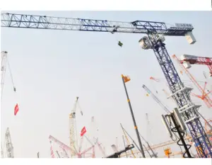 Mobile self erecting luffing-Jib tower crane and boom length 12 tons