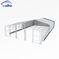 Carpa de Almacenamiento Portátil Impermeable con Estructura de Acero Reforzado, Resistente al Viento y Nieve, con Armazón de Acero Galvanizado en Caliente, para Ferias Comerciales