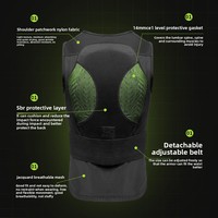Gilet de protection anti-chute respirant et absorbant les chocs pour adultes, protection de la colonne vertébrale, pour le ski et la moto, protection corporelle CE Niveau 1