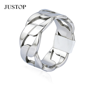 Bijoux fantaisie unisexes OEM/OEM, acier inoxydable imperméable, plaqué or, hypoallergéniques, bagues plaquées or 14 carats. - Product Image 1