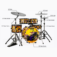 Professional Small-Size Jazz Drum Kit Hand Percussion Acoustic Drums with PVC Drum Heads Favorable Factory Wholesale Prices