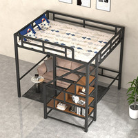 Lit superposé en métal, lit loft personnalisé, dortoir d'hôtel, chambre d'enfants, cadre de lit à chargement lourd