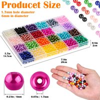 Perles rondes naturelles en vrac pour la fabrication de bracelets, vente en gros, 6mm, colorées